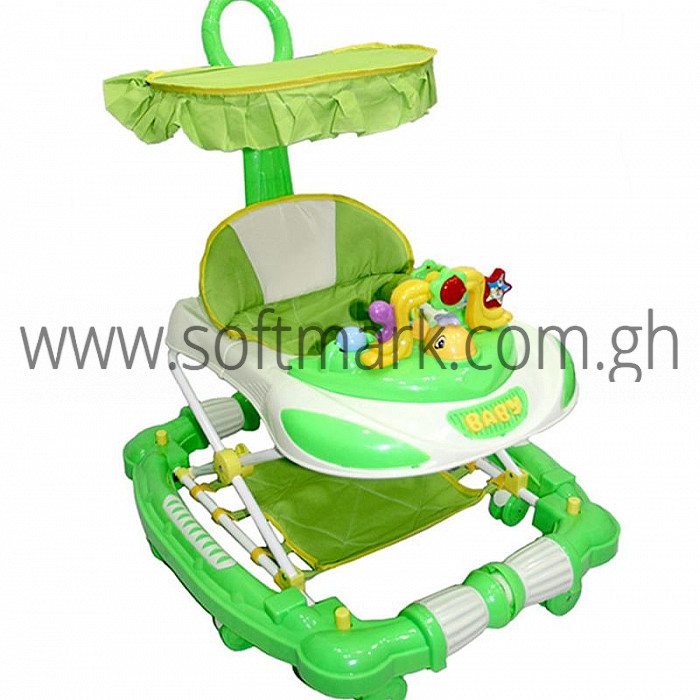 Softmark Baby Walker With Umbrella Green