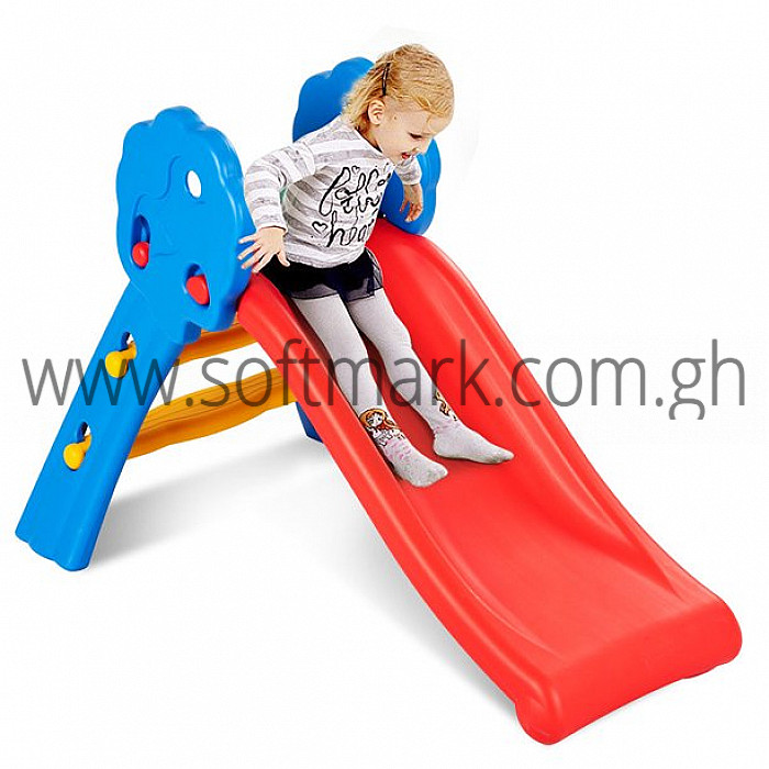 Softmark Kids Plastic Outdoor Garden Playground Climbing Slide Blue