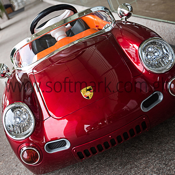 Softmark Electric Porsche Car For Kids Red