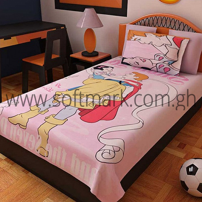 Softmark - Cinderella Cartoon Character Bed Sheet -(1 Sheet With 2 Pillow Cases) Softmark - Cinderella Cartoon Character Bed Sheet -(1 Sheet With 2 Pillow Cases)