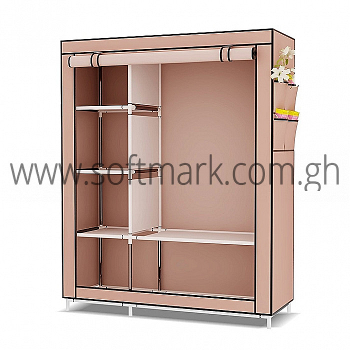 Softmark 2 In 1 Foldable Wardrobe Brown