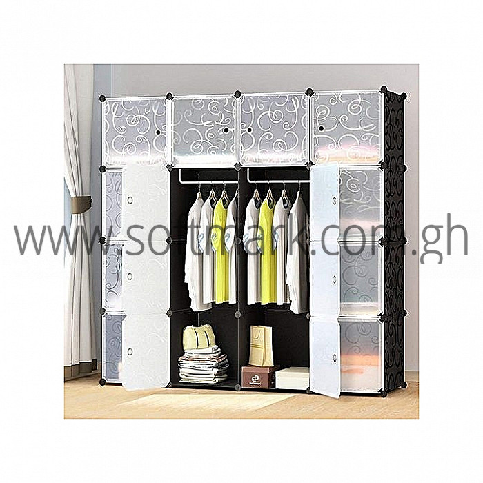 Softmark 16 Cubes Plastic Wardrobe