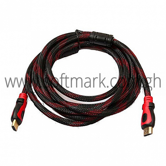 Softmark White Label Hdmi Cable 5 Metre Black/Red