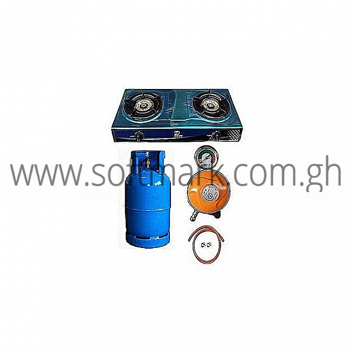 Softmark 15 Kg Domestic Gas Cylinder, 2 Burner Table Top Cooker