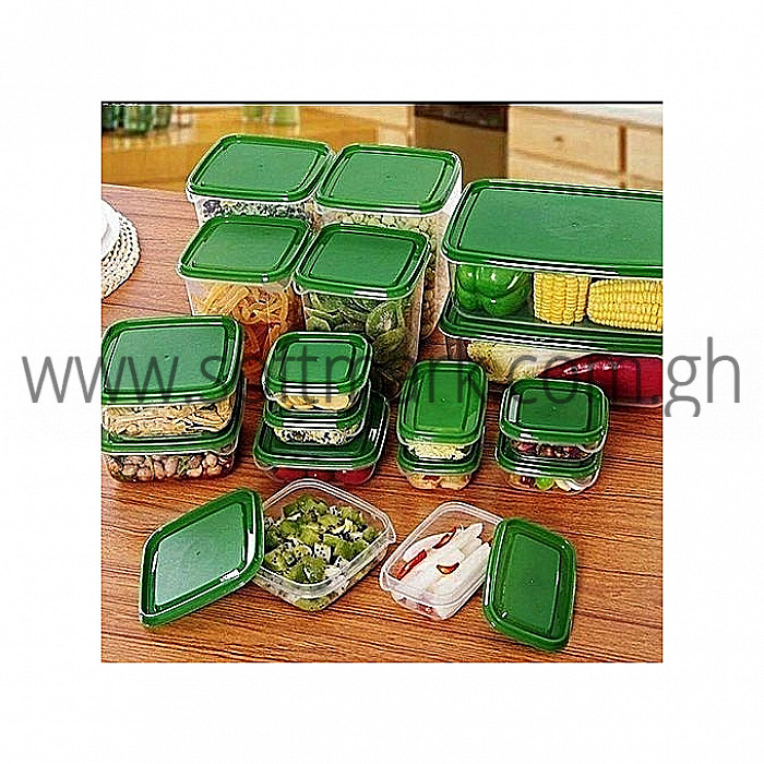 Softmark - Lastic Storage Bowls Set - 17 Pieces Green